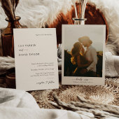 Moderne Einladungs-Vorlage für Hochzeiten mit Foto Einladung