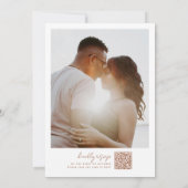 Moderne Einladungs-Vorlage für Hochzeiten mit Foto Einladung (Rückseite)