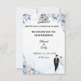 Moderne Einladungskarte für Hochzeiten Einladung