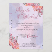 Moderne Einladungskarte für Lavendel Einladung (Vorne/Hinten)