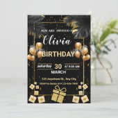 Moderne Einladungsvorlage für Erwachsene zum Gebur Einladung (Stehend Vorderseite)