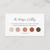 Moderne Einlage für das Brautkleid Begleitkarte (Vorderseite)