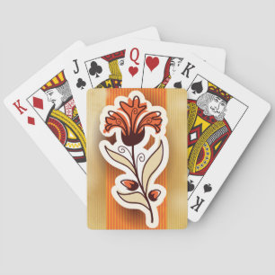 Moderne Einrichtung mit Blume Spielkarten