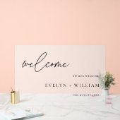 Moderne Eintrittskarte Mattiert Begrüßung Acrylschild (Hochzeit)