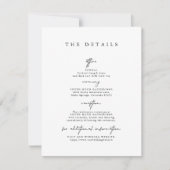 Moderne Eintrittskarten für einfache Hochzeiten Einladung (Vorderseite)