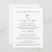 Moderne Eintrittskarten für einfache Hochzeiten Einladung (Vorne/Hinten)