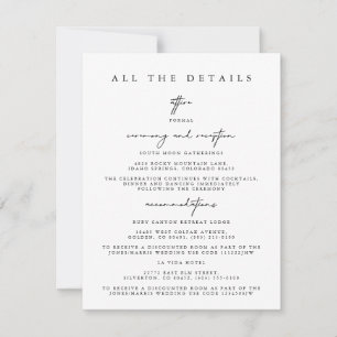 Moderne Eintrittskarten für einfache Hochzeiten Einladung