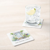 Moderne Einweihungsparty Einfache Wasserfarbe Rechteckiger Pappuntersetzer (Vor Ort)