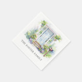 Moderne Einweihungsparty Einfache Wasserfarbe Serviette (Ecke)