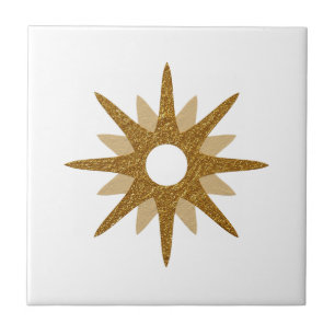 Moderne Einzelne Goldene Sternenexplosion aus der Fliese