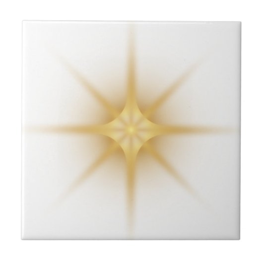 Moderne einzelne goldene Sternenexplosion Fliese (Vorderseite)