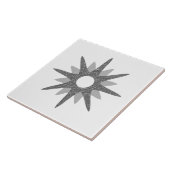 Moderne Einzelne Silber-Sternenexplosion Mitte des Fliese (Seite)