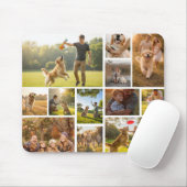 Moderne einzigartige 12-Foto-Collage-Mauspad Mousepad (Mit Mouse)