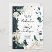 Moderne, einzigartige Abstrakte Hochzeit der Wasse Einladung (Vorderseite)
