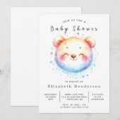 Moderne, einzigartige Bärendusche Einladung (Vorne/Hinten)