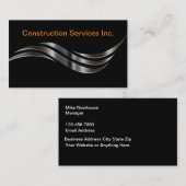 Moderne, einzigartige Baukarten Visitenkarte (Vorne/Hinten)