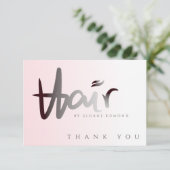 Moderne, einzigartige Berufliche Imitate Haartypog Dankeskarte (Stehend Vorderseite)