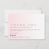 Moderne, einzigartige Berufliche Imitate Haartypog Dankeskarte (Rückseite)