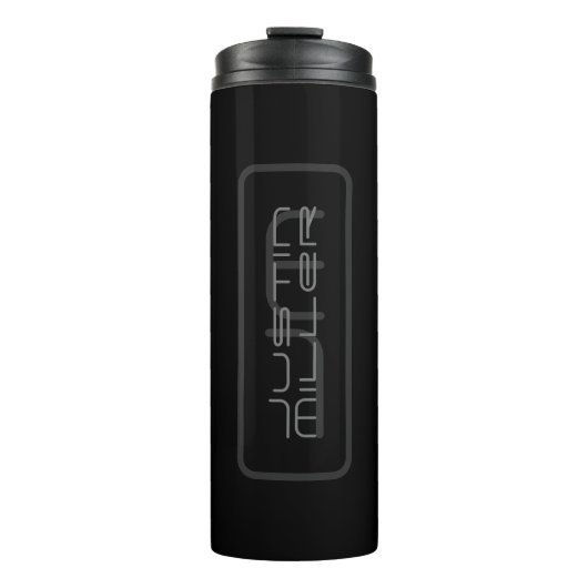 Moderne, einzigartige Bezeichnung & Monogramm | Du Thermosbecher (Vorderseite)