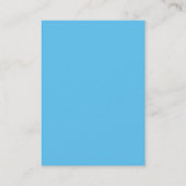 Moderne einzigartige blaue weiße Profi-Monogramm Visitenkarte (Rückseite)