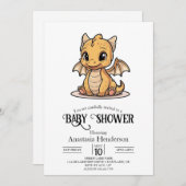 Moderne, einzigartige Digital Dragon Baby Dusche Einladung (Vorne/Hinten)