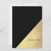 Moderne, einzigartige Elegante Hochzeit mit dem Sc Einladung (Rückseite)