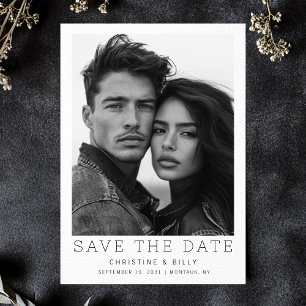 Moderne einzigartige Foto-Hochzeit - Heiratet bald Save The Date