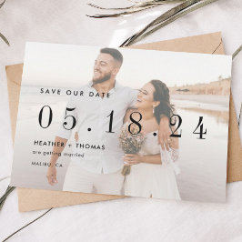 Moderne, einzigartige Foto-Hochzeit Rettete unser  Save The Date