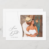 Moderne, einzigartige Foto Hochzeit Save The Date (Vorne/Hinten)