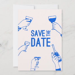 Moderne, einzigartige funky Save the Date Hochzeit Einladung