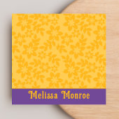 Moderne, einzigartige gelbe Mustard- und violette  Quadratische Visitenkarte