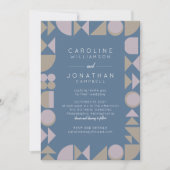 Moderne, einzigartige geometrische Hochzeit Einladung (Vorderseite)