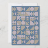 Moderne, einzigartige geometrische Hochzeit Einladung (Rückseite)