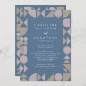 Moderne, einzigartige geometrische Hochzeit Einladung (Vorne/Hinten)