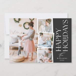 Moderne, einzigartige Kalligraphie-Collage 4 Foto Feiertagskarte