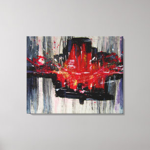 Moderne, einzigartige, lebendige Abstrakte Kunst i Leinwanddruck