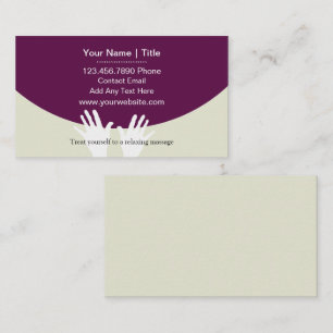 Moderne, einzigartige Massage Business Cards Visitenkarte
