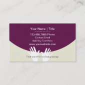 Moderne, einzigartige Massage Business Cards Visitenkarte (Vorderseite)