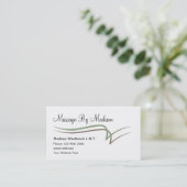 Moderne einzigartige Massage Business Cards Visitenkarte (Stehend Vorderseite)