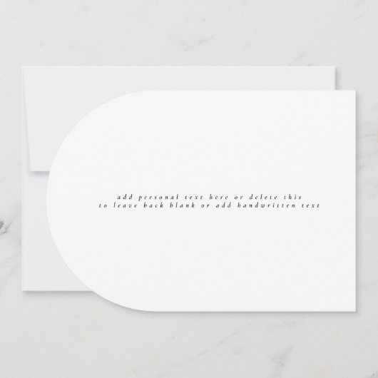 Moderne, einzigartige Minimal-Foto-Geburtserklärun Einladung (Rückseite)