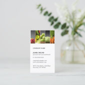 Moderne, einzigartige pflanzliche Koch Ernährung Visitenkarte (Stehend Vorderseite)