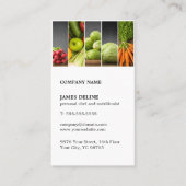 Moderne, einzigartige pflanzliche Koch Ernährung Visitenkarte (Vorderseite)