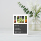 Moderne, einzigartige pflanzliche Koch Ernährung Visitenkarte (Stehend Vorderseite)