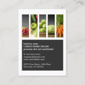 Moderne, einzigartige pflanzliche Koch Ernährung Visitenkarte (Vorderseite)