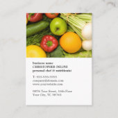 Moderne, einzigartige pflanzliche Koch Ernährung Visitenkarte (Vorderseite)