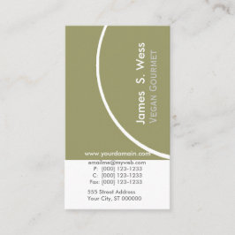 Moderne einzigartige Sage Green mit Halbkreis Mode Visitenkarte