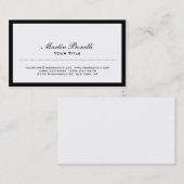 Moderne, einzigartige Schwarz-Weiß-Business-Karte Visitenkarte (Vorne/Hinten)