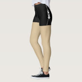 Moderne, einzigartige schwarze Fake Shorts mit Rei Leggings (Links)
