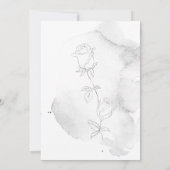 Moderne, einzigartige, staubblaue Pfirsich und gra Einladung (Rückseite)