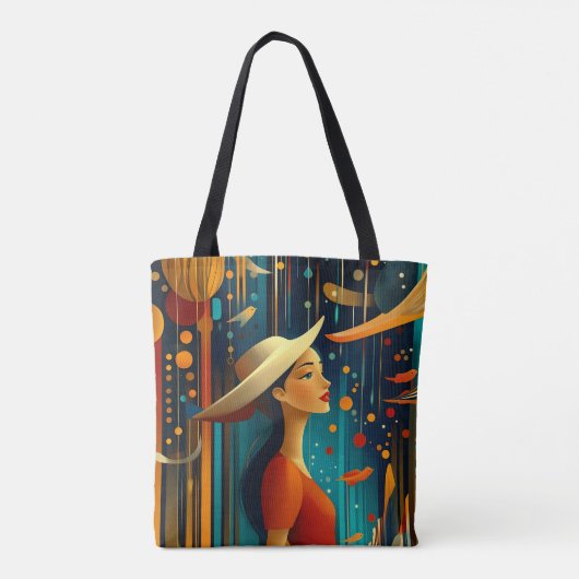 Moderne, einzigartige Trendy Cool Fantasy Woman Tasche (Rückseite)